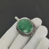 Beautiful Emerald Gemstone Silver Pendant in 925 Sterling Silver - Handmade Pear Design, Everyday Wear Jewelry Party Wear Gift For Love
