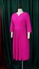 Elegante Bürokleider Damen Übergröße O-Ausschnitt Faltenkleid Wadenlang Formell Damen Business Arbeitskleidung Kleid