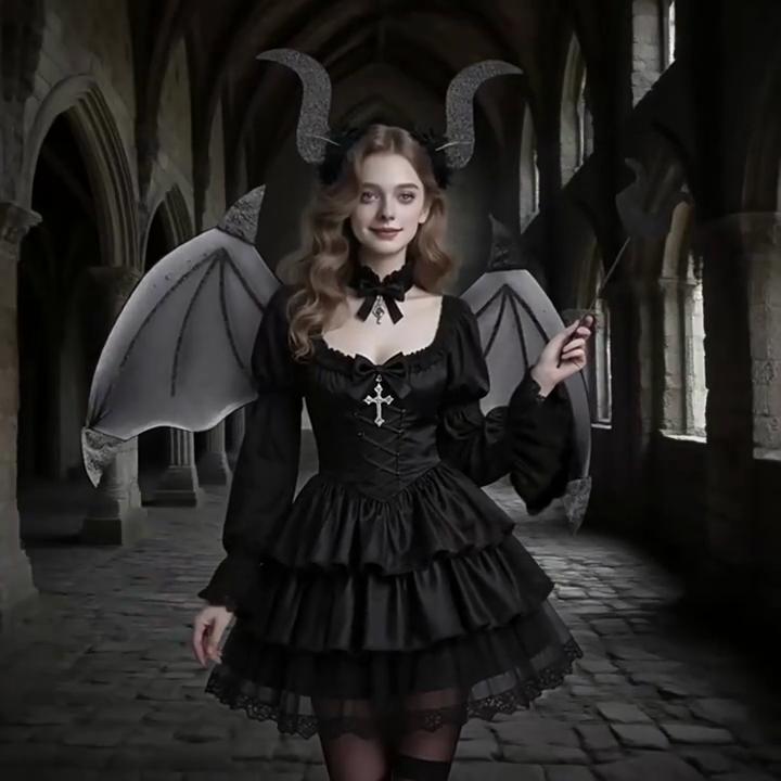 Halloween Demon Horns Costume Headgear For Party Cosplay And Diy Makeup