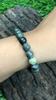 8mm Natural Russian Serpentine Gemstone Beads Jewelry Handcrafted Beads Bracelet 7.5" For Love Once's RBB-37