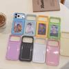 Candy Transparent Soft Silicone+PC Card Slot Case For iPhone 17 Air 16E 15 14 13 12 11 Pro Max Luxury Jelly Wallet Bumper Cover