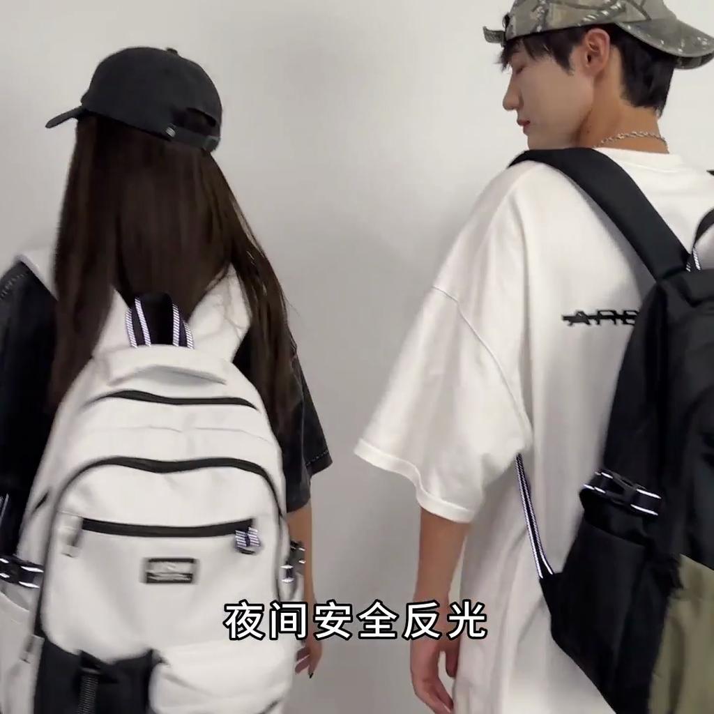 Color Block Student Schoolbag Men's Backpack Women's Large Capacity Backpack