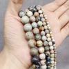 4/6/8/10/12mm Natursteinperlen Rund Wunderschön Matt Picasso Lose Perlen Für DIY Schmuckherstellung Halskette Armband