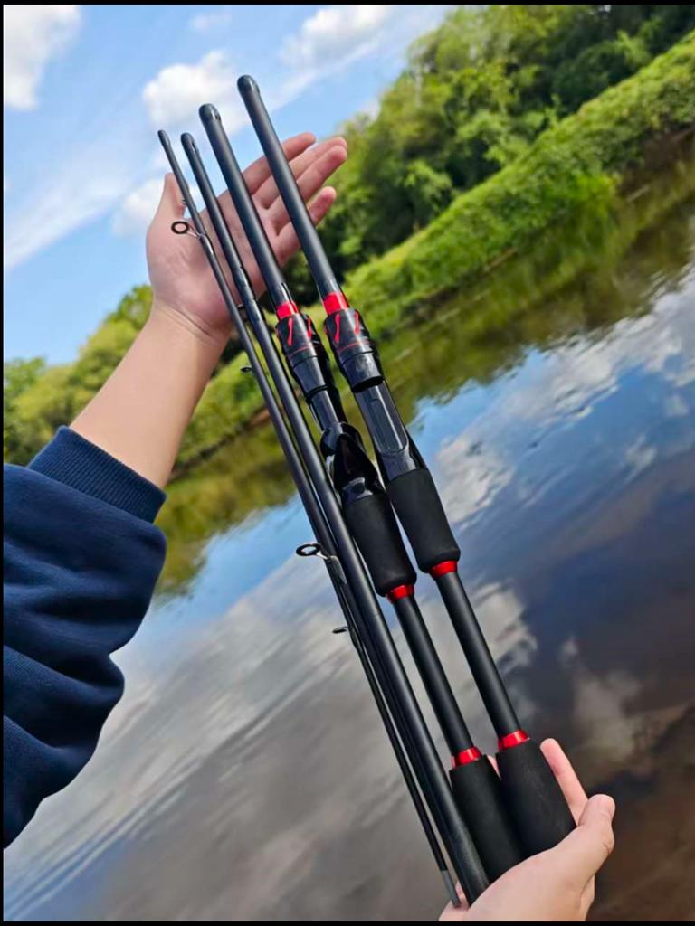 Carbon fiber fishing rod 1.8m 2.1m 5 Speed Casting 4 Speed Spinning Rod Ultralight Carbon Fiber Fishing Rod for Freshwater Travel