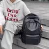 Women's Backpack Middle School Student Schoolbag Solid Color Travel Bag Men Large Capacity Computer Backpack
