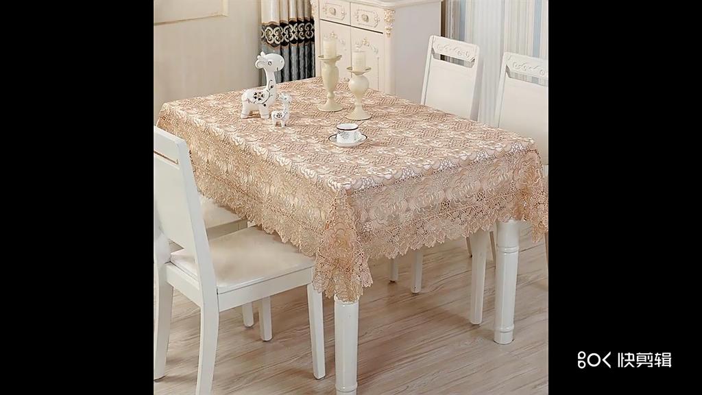 Light Luxury Tablecloth Lace Embroidered Tablecloth Hollow Bedside Cover Decorative Coffee Table Cloth Round Tablecloth