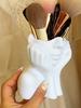 Face Shape Makeup Brush Holder - Female Face Design Beauty Storage Box, Lightweight Cosmetic Organizer for Vanity/Bathroom