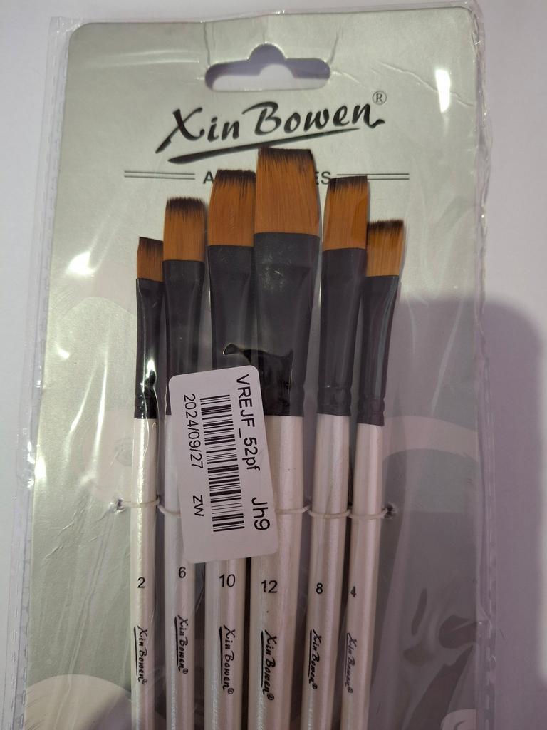 Transon Set 20 Pennelli Per Pittura Acrilica E Acquerello – Taklon Sintetico, Bianco E Rosa, Per Artisti E Hobby (Liner, Piatto, Rotondo)