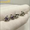 Sace Gems Classic Asymmetrical Heart Copper Alloy Zircon Earrings for Women Wedding Party Gifts