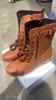 Velvet Boots with Round Toe, Low Heel, Side Zipper, Square Heel, Large Size, Midsole, Retro Knight Leather Boots for Women