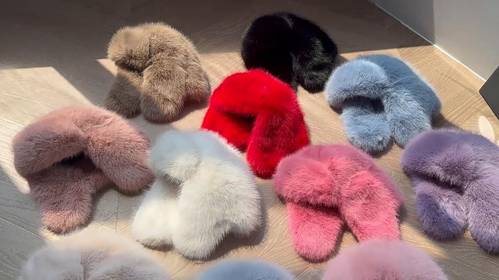Autumn And Winter Plush Imitation Fox Hair Thunderbolt Hat Ski Cap Retro Net Red Hundred With Warm Fur Furry Ear Protection Female Cap