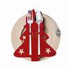 20/2pcs Christmas Cutlery Holders Xmas Tree Shaped Knife Fork Spoon Holder Bags Tableware Pockets Organizer Bag Party Home Decor