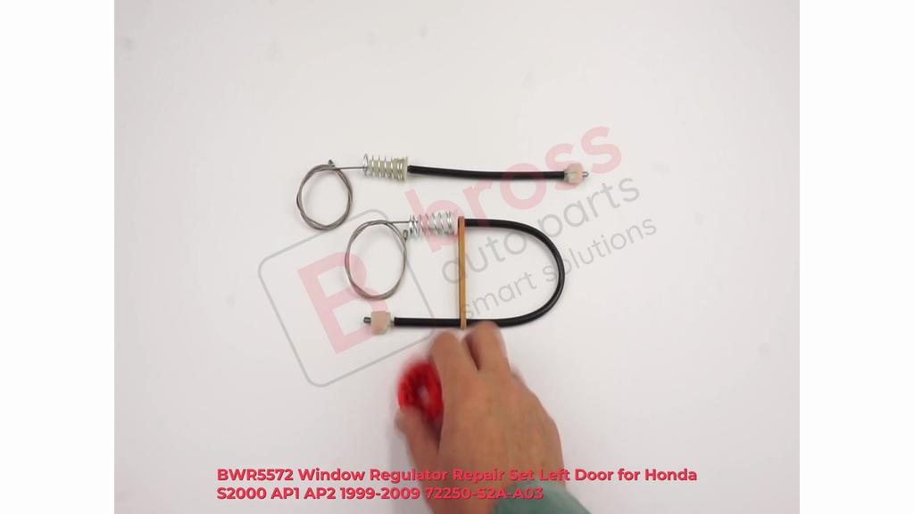 BWR5572 Window Regulator Repair Set Left Door for Honda S2000 AP1 AP2 1999-2009 72250-S2A-A03