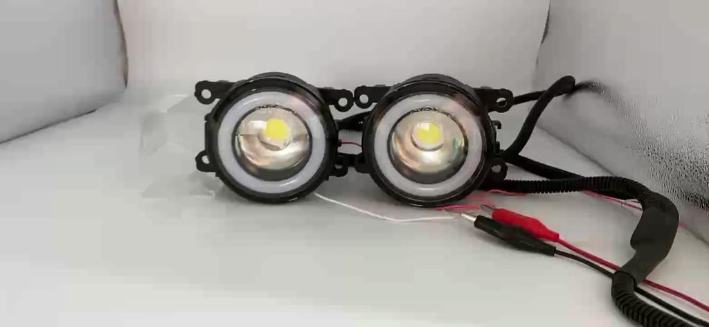 2 Pieces Car Fog Light LED Angel Eye DRL Daytime Running Lamp H11 12V High Bright For Ford EcoSport 2013 2014 2015 2016