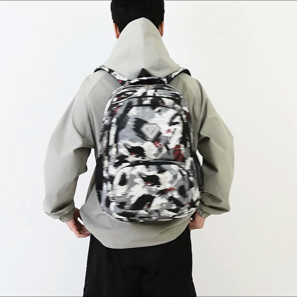 Print Backpack for Men and Women Large Capacity School Travel Bag with Multiple Pockets