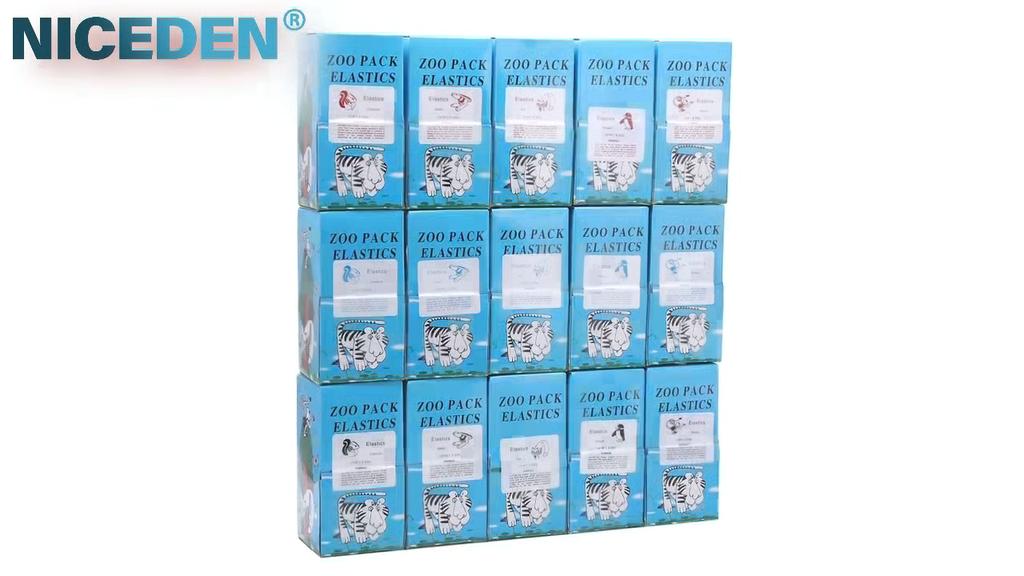 Niceden 100pcs/Box Dental Orthodontic Rubber Bands Elastics Latex Braces 6.5OZ 3.5OZ 1/8 3/16 1/4 4 Sizes/forces