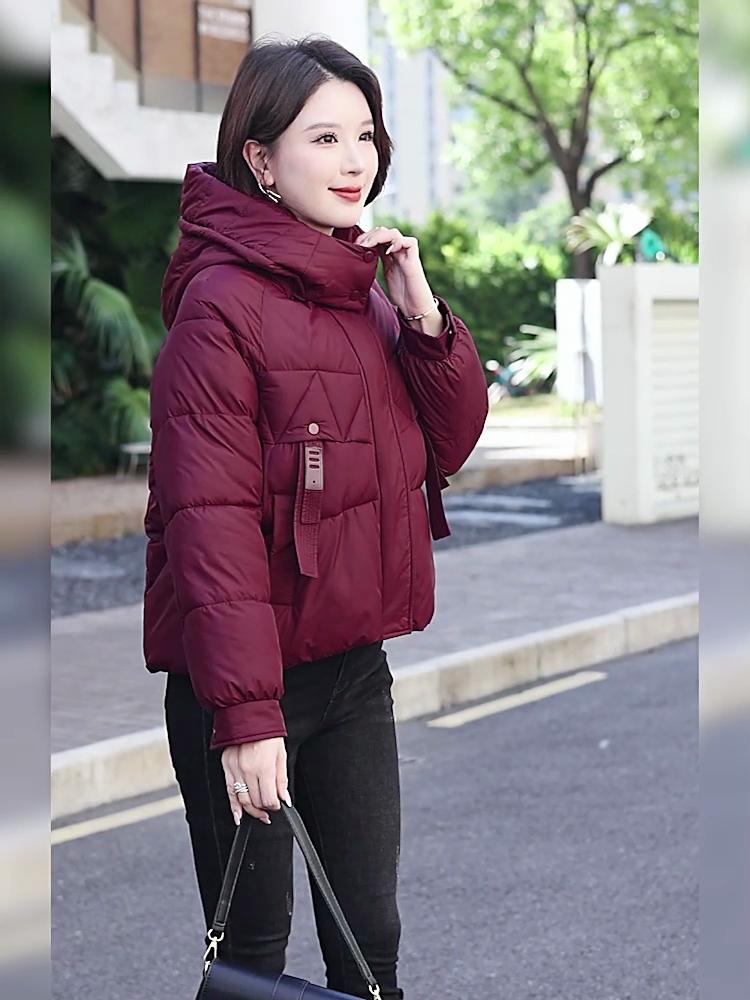 Fashion Women's Short Parkas Winter Warm Jackets Hooded Loose Thick Outerwear Woman Coat