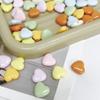 20Pcs Acrylic Solid Color Smooth Peach Heart Beads For DIY Necklace Bracelet Earrings Jewelry Making Craft Accessories