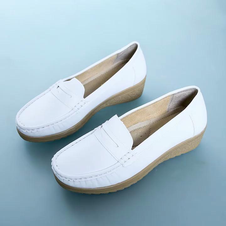 Women's Soft Bottom Spring and Summer All-match Beanie Shoes Flat Wedge with Breathable Non-slip Single Shoes Tide