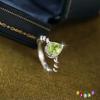 New Product Water Drop Natural Crystal Stone Olivine Colored Treasure Ring S925 Sterling Silver Niche Finger Ring Fashion Retro Jewelry Gift