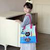 Dinosaurier Katze Tiermuster Canvas Lunchbox mit leichtem Design für Schule und Tagesbetreuung