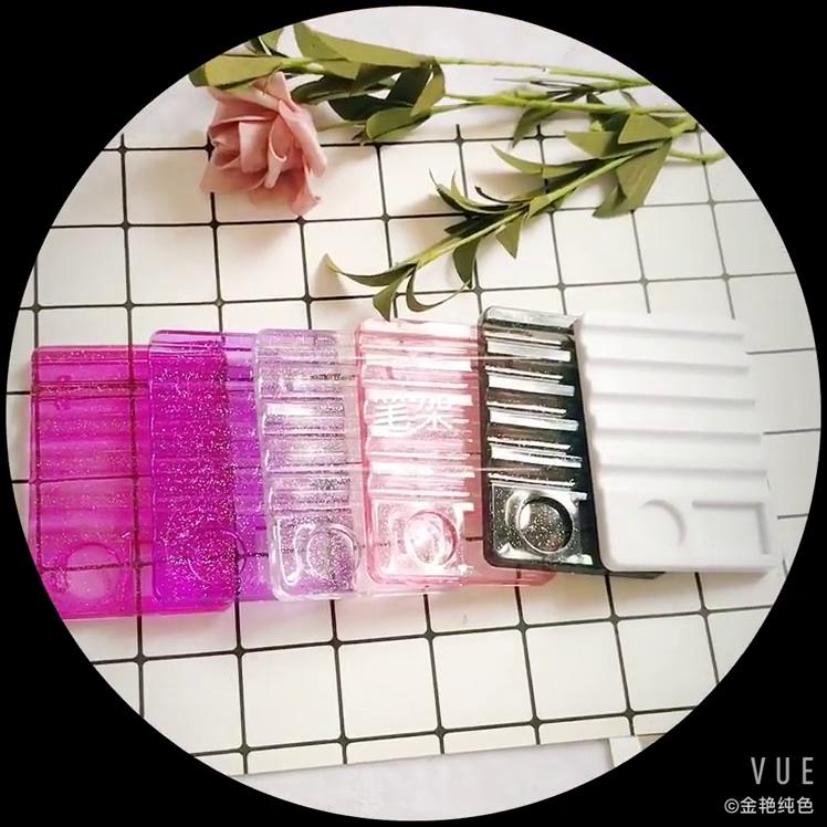 1pcs Acrylic Nail Brush Stand Painting Pen Holder Color Palette Manicure Tool