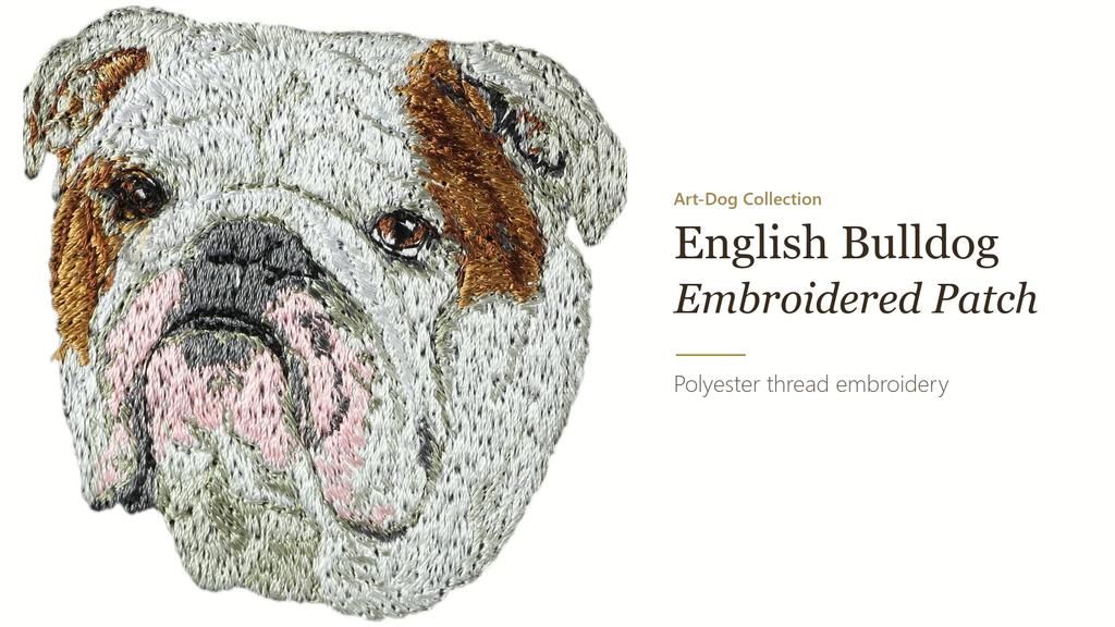 Bulldog – Dog-shaped Patch, Embroidered Patch | Art-Dog