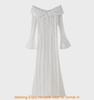 Elegant Off Shoulder Lace Dress With High Waist For Spring Womens Fashion