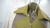 Patchwork Trench Coat Champagne Cotton Blend Long Sleeve Collar