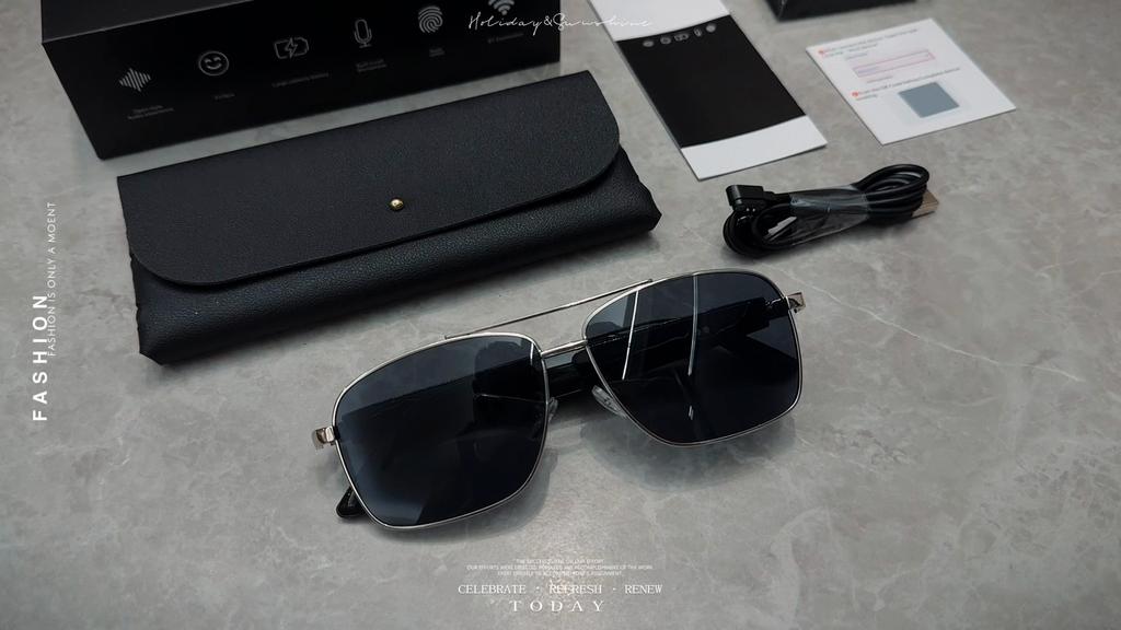 A16 Intelligente Audio-Brille Bluetooth Sonnenbrille Blaulichtfilter UV-Schutz Touch-Steuerung