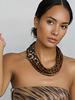 Collana in Perline di Legno Stile Bohemien per Donna Ragazza Gioielli per Matrimonio Festa