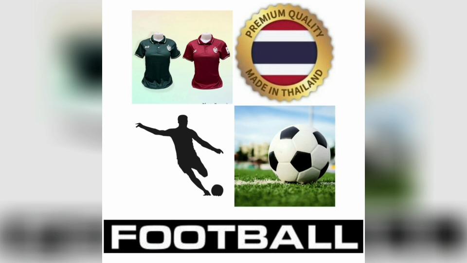 Thailand Women FOOTBALL SOCCER NATION TEAM JERSEY SHIRT HOME FAN Print Polo Collar Quick Dry Short Sleeve Uniform Elephant Logo Sport