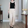 Summer Wide Leg Pants Women Clothes Casual Elastic Waist Plus Size High Waist Black Pants