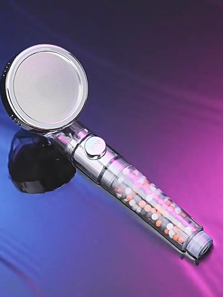 High Pressure Shower Head With 3 Modes Rainfall Shower Head Water Saving SPA Tourmaline Filter Bathroom Accessories