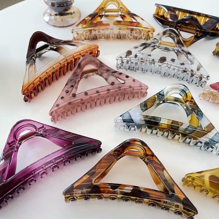 Large 15cm Hair Claw Clip French Butterfly Clasp Updo Holder Jelly Colors Minimalist Hair Accessory for Women Non-Slip Grip