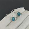 Natural Blue Copper Turquoise Gemstone Earrings, 925 Sterling Silver Earring, Handmade Boho Silver Jewelry Dangle Earrings, Wadding  Gift