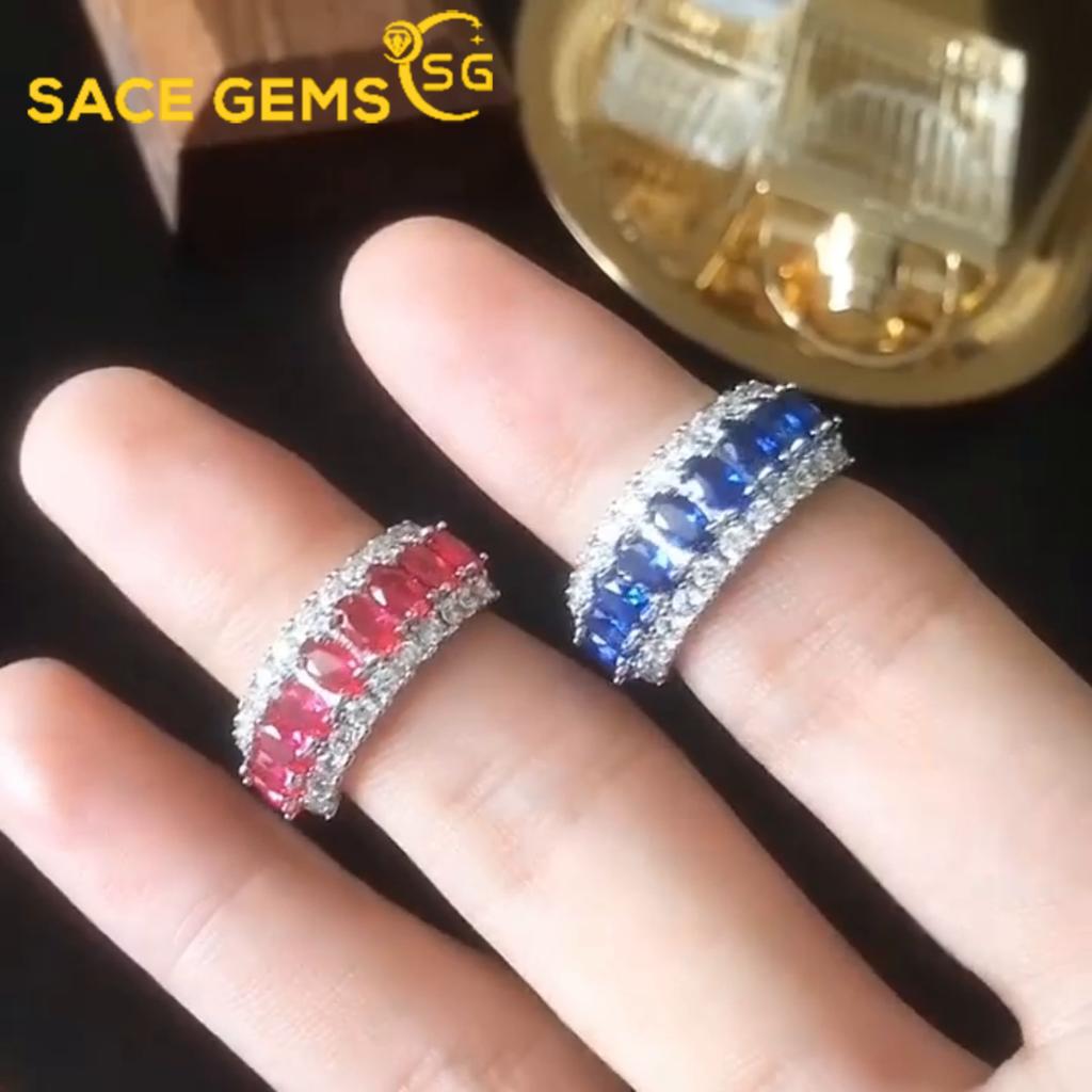 SACE GEMS Classic Copper Alloy Color 3*5MM Zircon Ring Ladies Jewelry Wedding Promise Party Gift