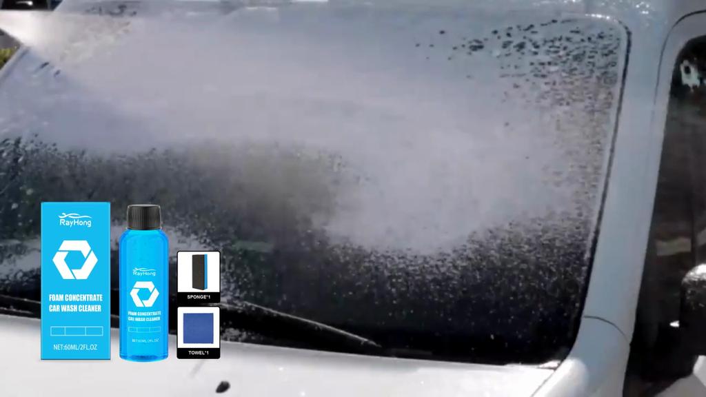 Rayhong Car Wash Cleaner, Car Cleaning and Polishing Waterproof and Stain-Resistant 2-in-1 Universal Cleaning Agent 60ml