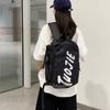 Women's Letter Printed Backpack Men's Large Capacity Travel Backpack Junior High School Student Schoolbag