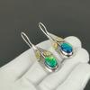 Australian Triplet Opal Gemstone Earrings, 925 Sterling Silver Earrings, Handmade Silver Earrings For Gift, Opal Dangle Earrings Birthday Gift