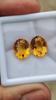 Earrings Making Oval Cut Eye Clean Citrine Stones, 2 Pieces Set Natural Citrine Gemstone, 10.70 Carat, 12 to 13 mm Size.