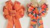 Harvest festival decor bow, party decorative bow, pumpkin ribbon bow