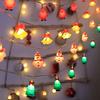 Christmas LED Light String Santa Claus Snowman Xmas Tree Hanging Ornaments Navidad Decoration For Home New Year Gift