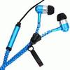 Metal Zipper Earphones With Microphone For Mobile Phone Listening And Call Control