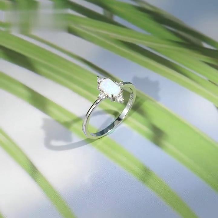 Tancise Klasický 925 Sterling Silver Zirkonový prsten Dámské šperky Svatební slib Party dárek