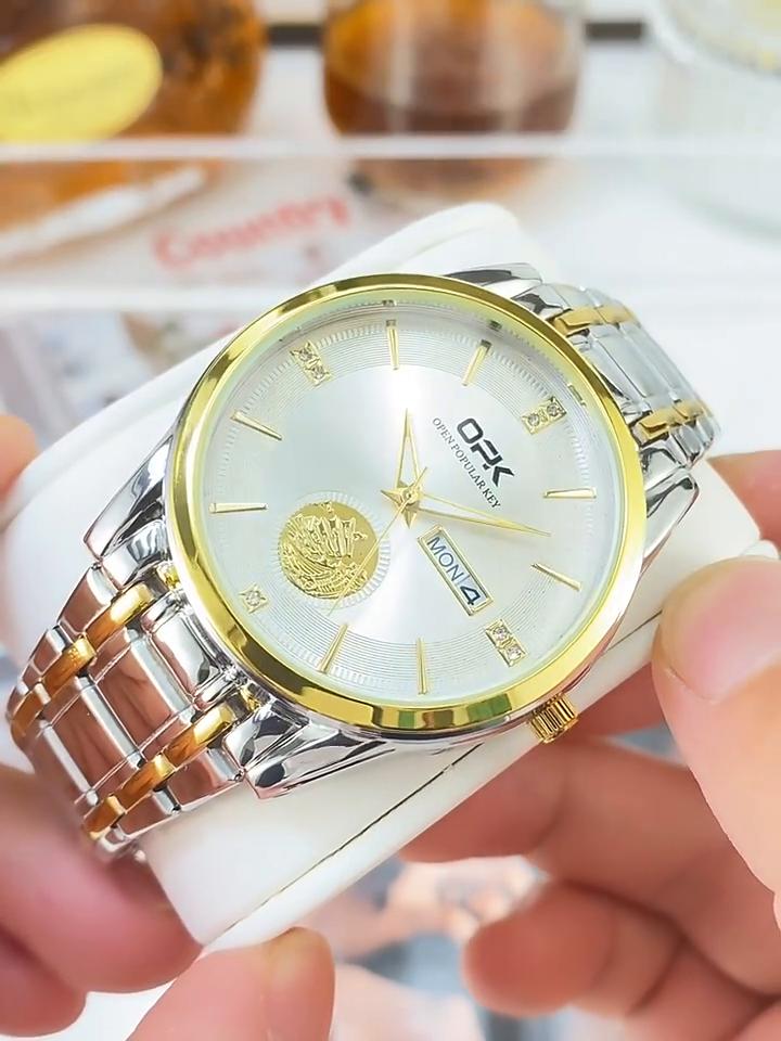OPK Brand 8131 Watch Double Calendar Quartz Watch Men's Watch