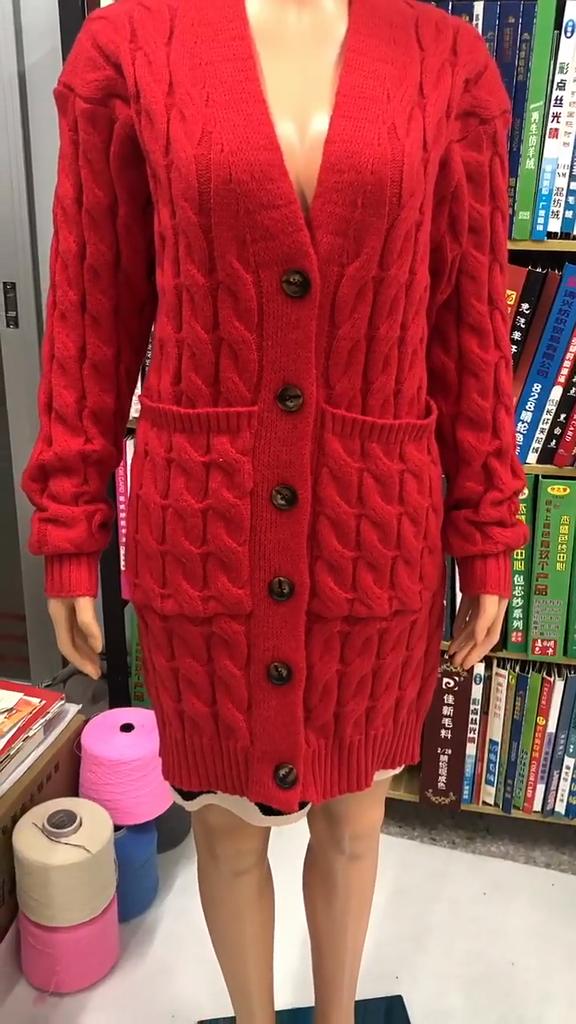 Autumn And Winter New Fashion Women's Outer Wear Cardigan Sweater Women's Fashion Long Single-breasted Casual Cardigan Jacket