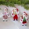 Cute Santa Claus Ornament With Musical Instruments Christmas Decoration Props For Holiday Decor And Window Display