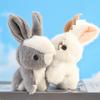 10 cm pendentif lapin en peluche entièrement rempli doux belle poupée animale peluche sac à main ornement PP coton lapin poupée sac à dos porte-clés accessoires cadeau de fête