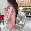 Large Capacity Students' Book Bag Color Contrast Schoolbag Girls Campus Lightweight Backpack